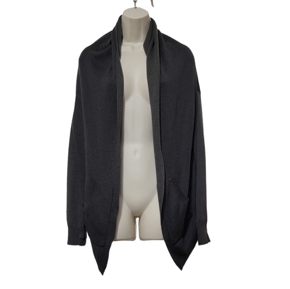 lululemon athletica Sweaters - Lululemon Cabin Reversible Yogi Wrap Cardigan Charcoal Cashmere Blend Women's 6